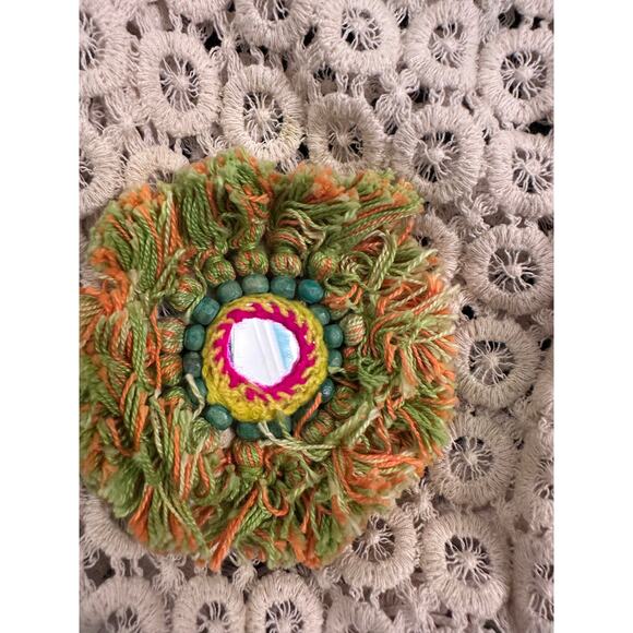 NWT FETICHE SUANCES BOHO CROCHET BANJARA VEST MIRRORS, SHELLS, BEADS, TASSELS - Picture 7 of 9